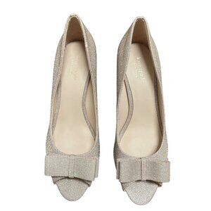 Kate Spade Cecilia Sparkle Bow Peep Toe Pump Heels Size 10M Formal Bridal Party